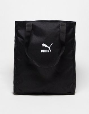 Puma Classics archive tote bag in black