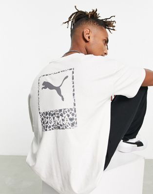 Puma Classics back print safari t-shirt in off-white - Exclusive at ASOS