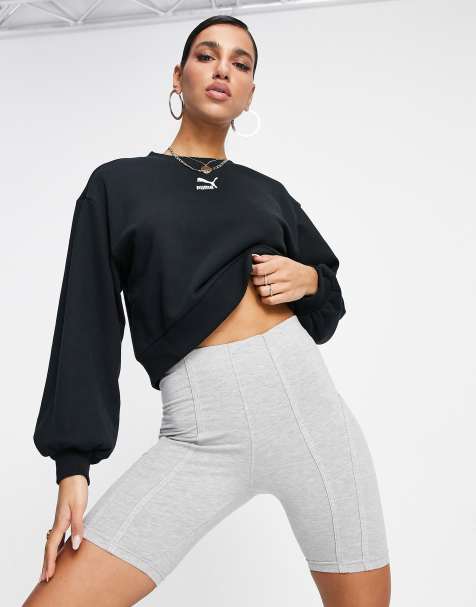 Puma Classics bell sleeve sweatshirt in black - view 1