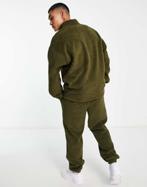 Puma classics borg joggers in deep olive exclusive to ASOS ASOS