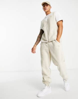 Puma classics borg joggers in oatmeal exclusive to ASOS ASOS