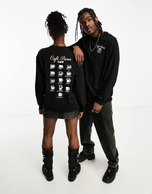 PUMA Classics Cafe long sleeve t-shirt in black