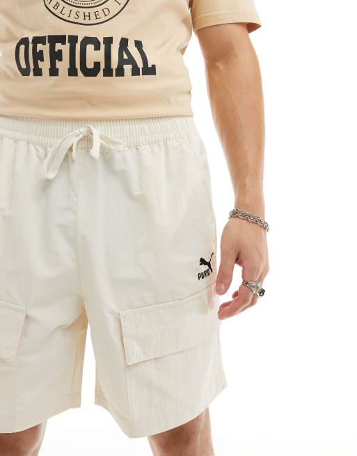 Off white cargo shorts on sale