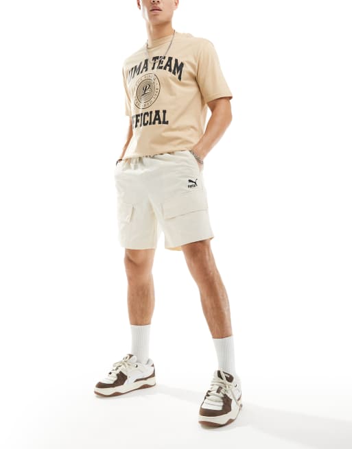 PUMA Classics – Cargo-Shorts in Wollweiß