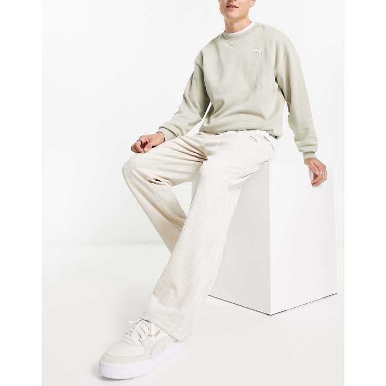 Nike mini swoosh oversized cropped sweatshirt in oatmea sale