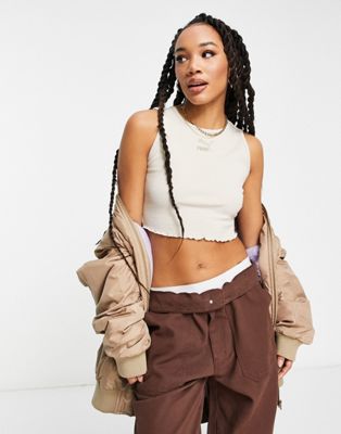 Puma classics cosy club cut out top in oatmeal Exclusive to ASOS