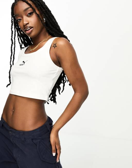 Puma white store crop top