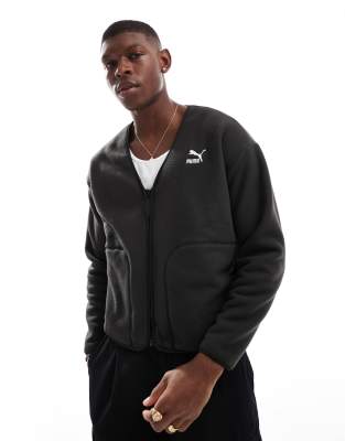 Puma Puma Classics fleece cardigan in black