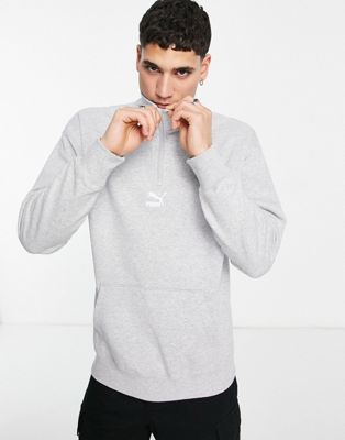 Puma Classics half zip sweatshirt in grey