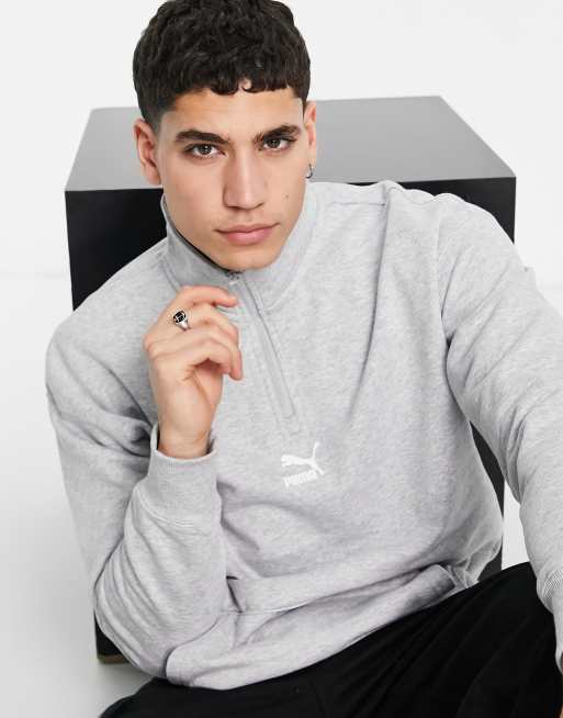 PUMA Classics half zip sweatshirt in grey ASOS