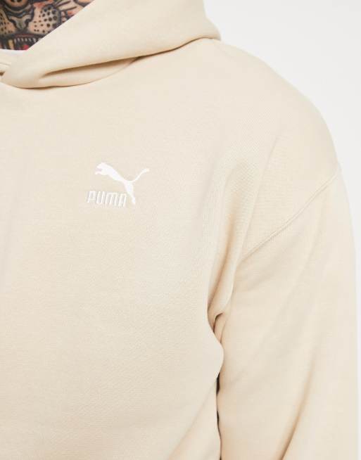 Beige on sale puma hoodie