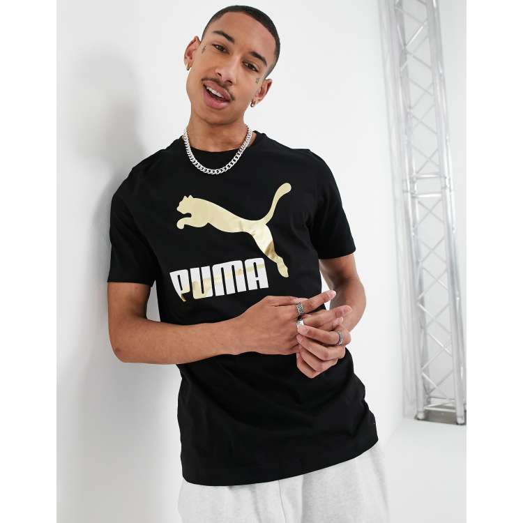 Black puma shop t shirt