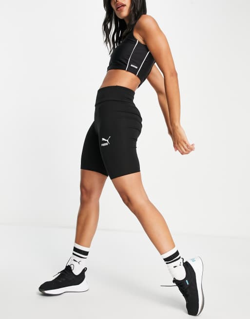 Puma Classics ribbed legging shorts in black, ASOS