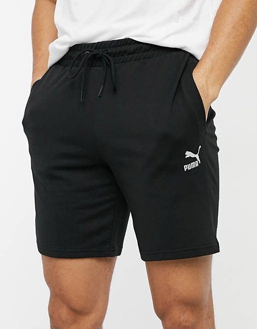 Puma Classics logo 8-inch shorts in black | ASOS