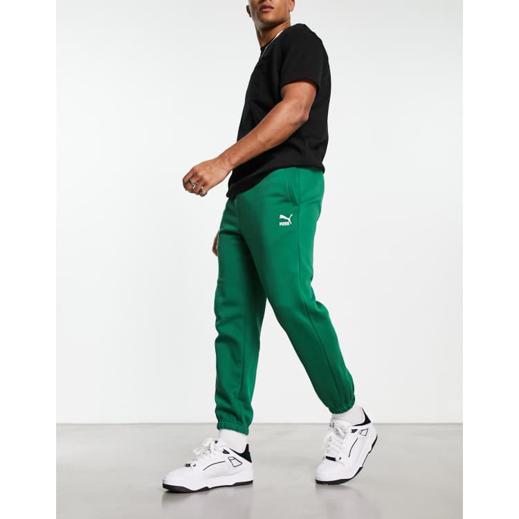 Men's Puma Classics Cuffed Jogger Sweatpants Thyme Green Size