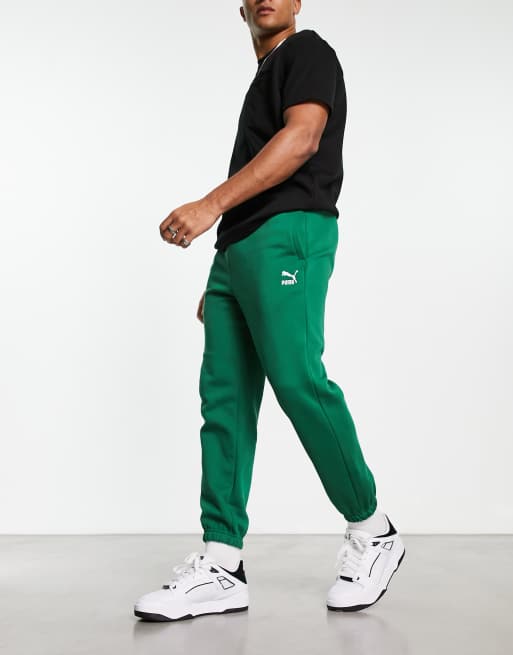 PUMA Classics logo sweatpants in forest green