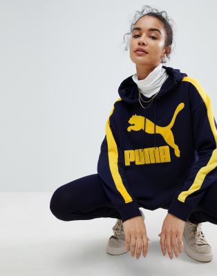 puma women's classics logo t7 hoodie