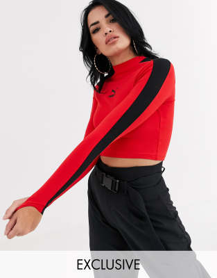 puma red crop top