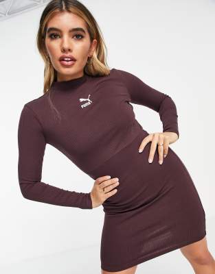 burgundy puma dress