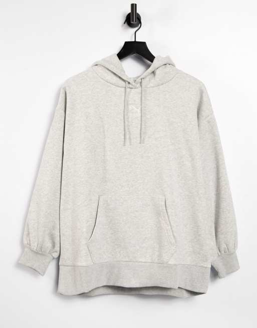 Classics Oversized Men's Hoodie, Medium Gray Heather