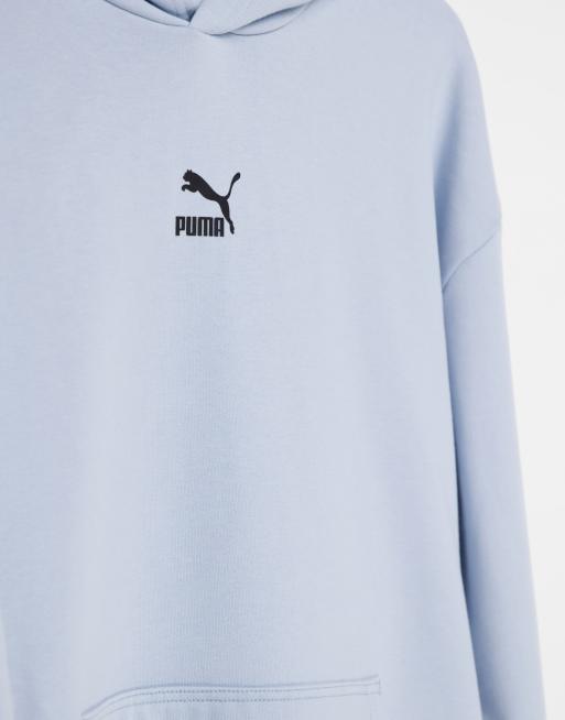 PUMA classics oversized hoodie in baby blue