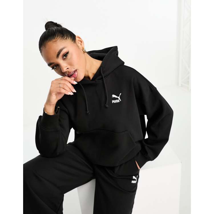 Black puma hoody sale