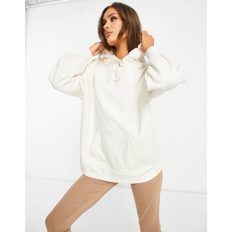 Cream puma hoodie sale