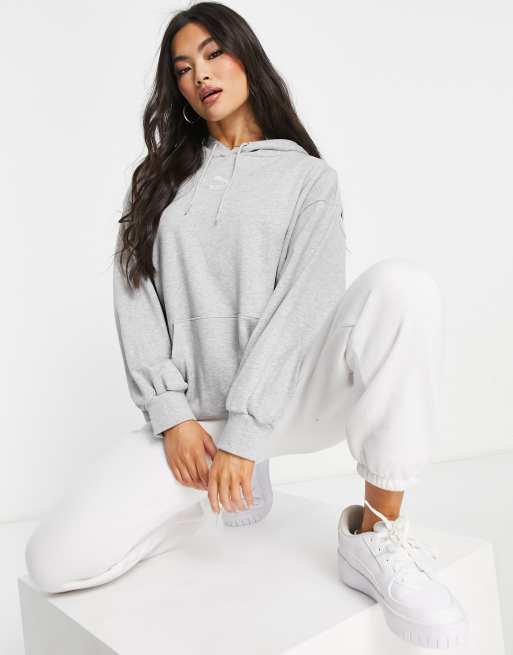 Puma Classics oversized hoodie in grey, 4 of 4