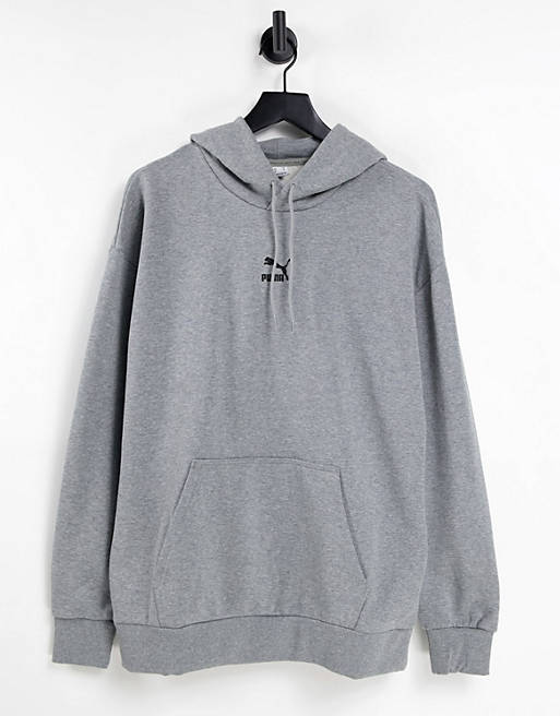 Puma classics oversized hoodie in grey