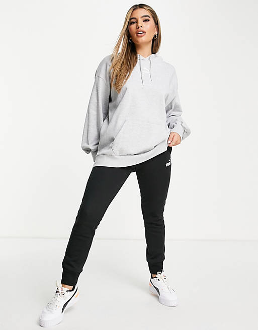 Women Puma Classics oversized hoodie in light grey 
