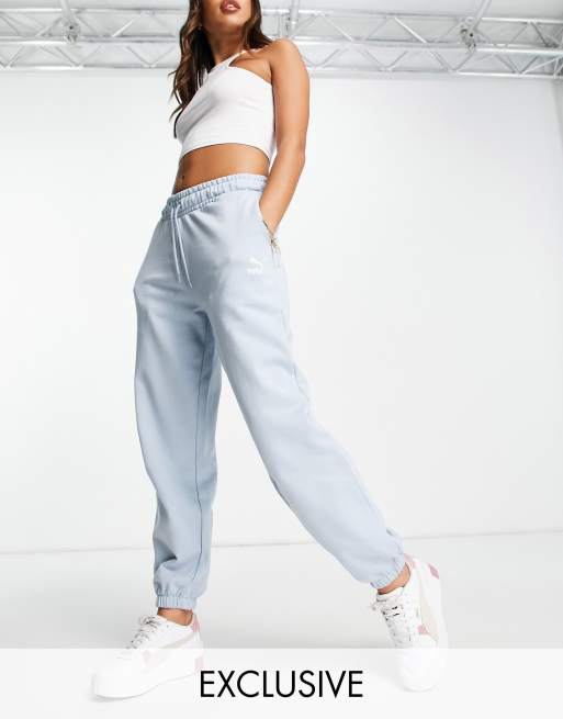 Blue puma joggers womens sale