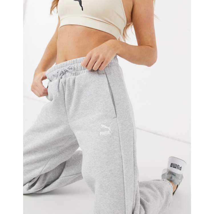 Grey puma joggers hotsell