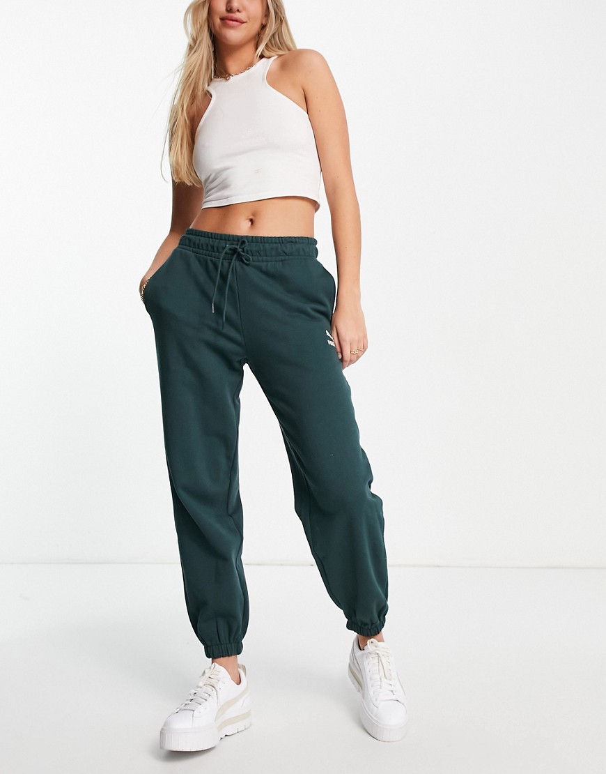PUMA Classics oversized sweatpants in dark green