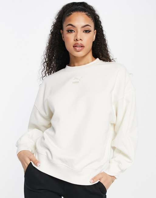 Puma - Classics - Oversized sweatshirt in gebroken wit