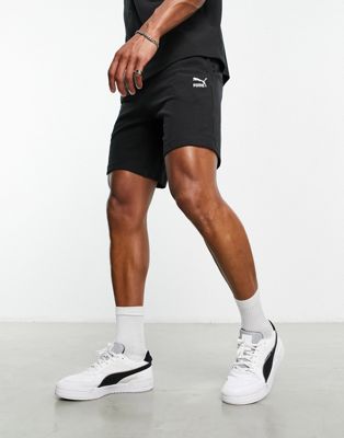 Puma Classics pique 8"" shorts in black