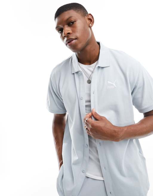 Puma button cheap down shirt