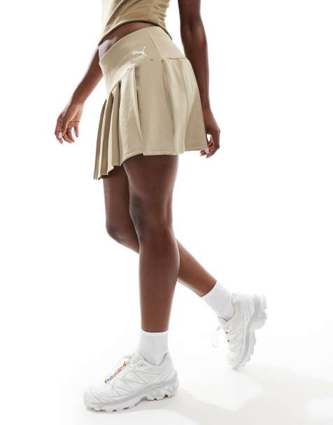 Puma Classics pleated mini skirt in beige - view 1