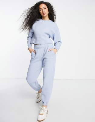Puma classics quilted sweatshirt in washed blue | ASOS