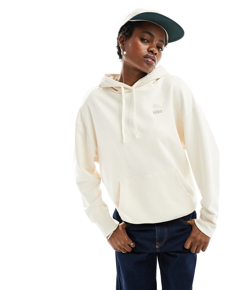 Puma Classics relaxed hoodie in off white