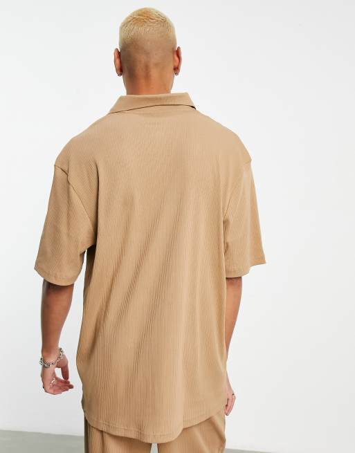 Puma Classics ribbed polo shirt in rich brown - exclusive to ASOS, 2 of 4
