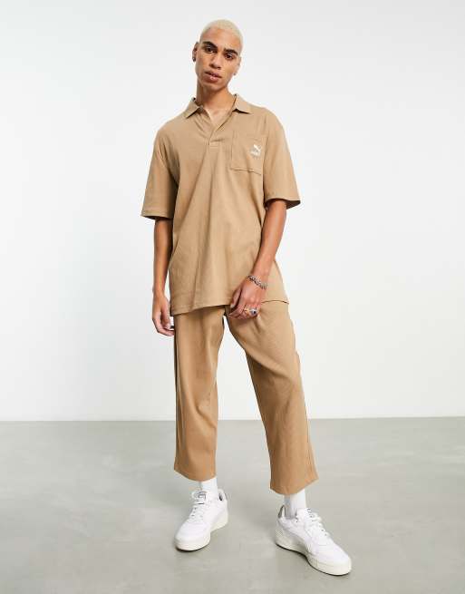 Puma Classics ribbed polo shirt in rich brown - exclusive to ASOS, 4 of 4
