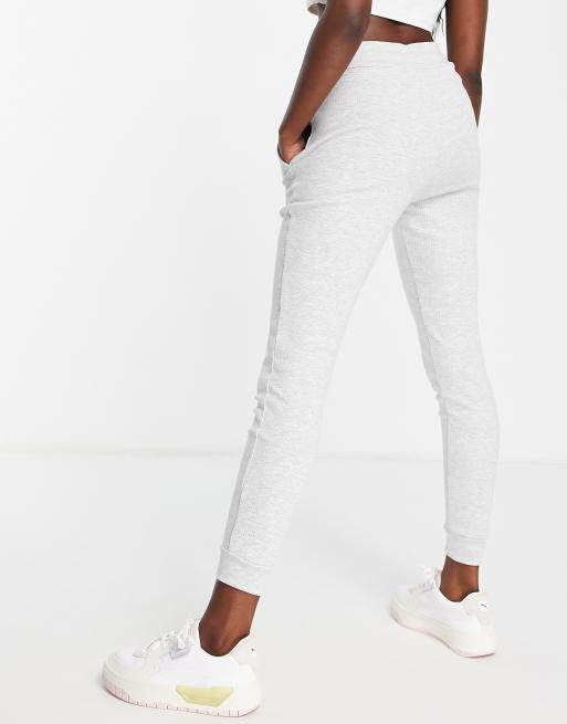 Puma classics ribbed slim joggers in grey ASOS