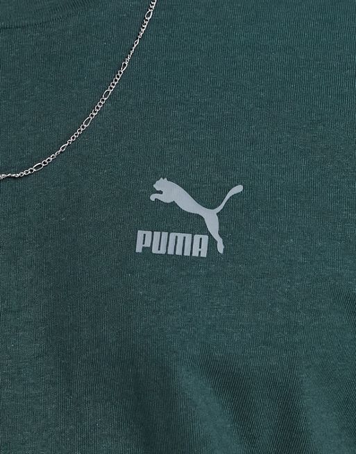 PUMA Classics safari t-shirt in dark green - Exclusive at ASOS