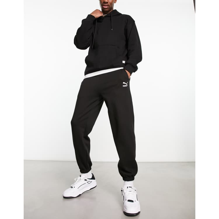 Puma Classics small logo joggers in black