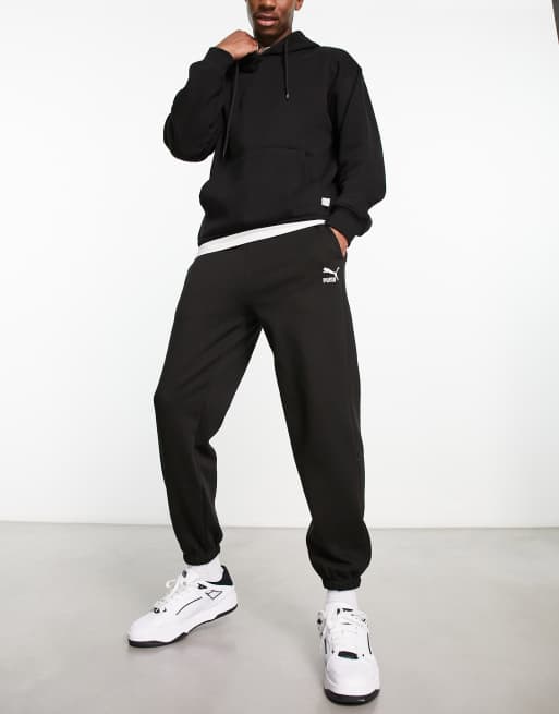 puma Crew Classics small logo joggers in black