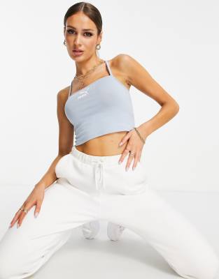 Puma classics strappy tank top in pastel blue - ASOS Price Checker