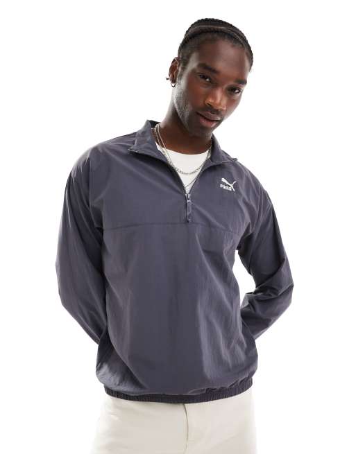 PUMA - Classics - Sweat à col zippé - Gris