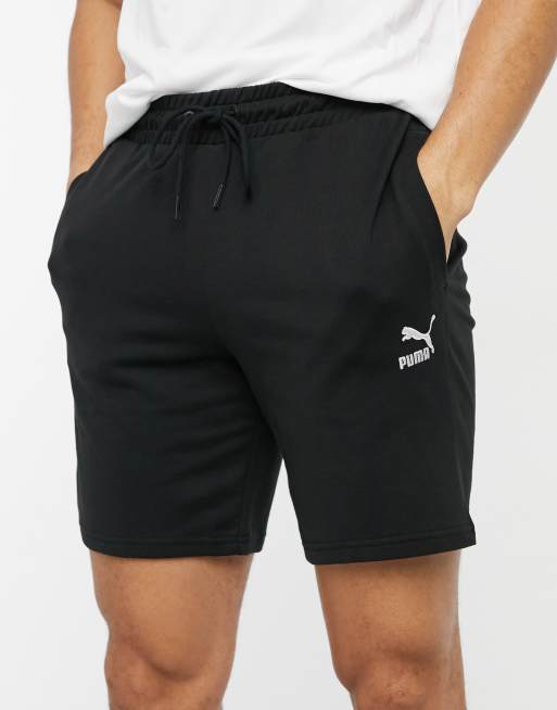 puma essentials sweat shorts in black