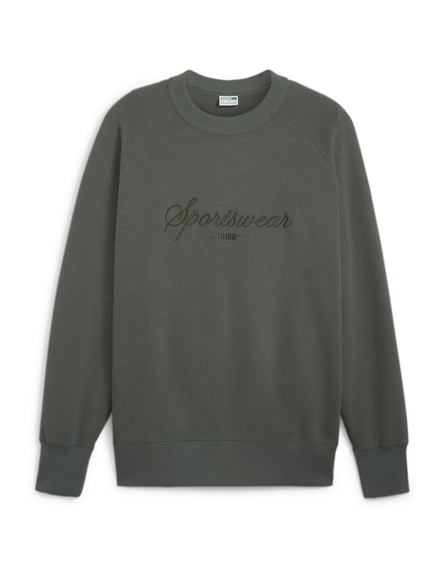 Puma Classics+ sweatshirt in mineral gray-Grey
