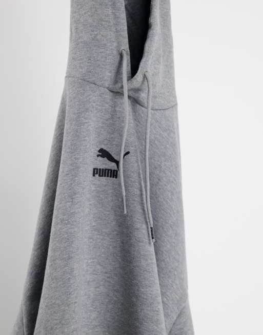 PUMA Classics – Szara bluza oversize z kapturem, 4 z 4
